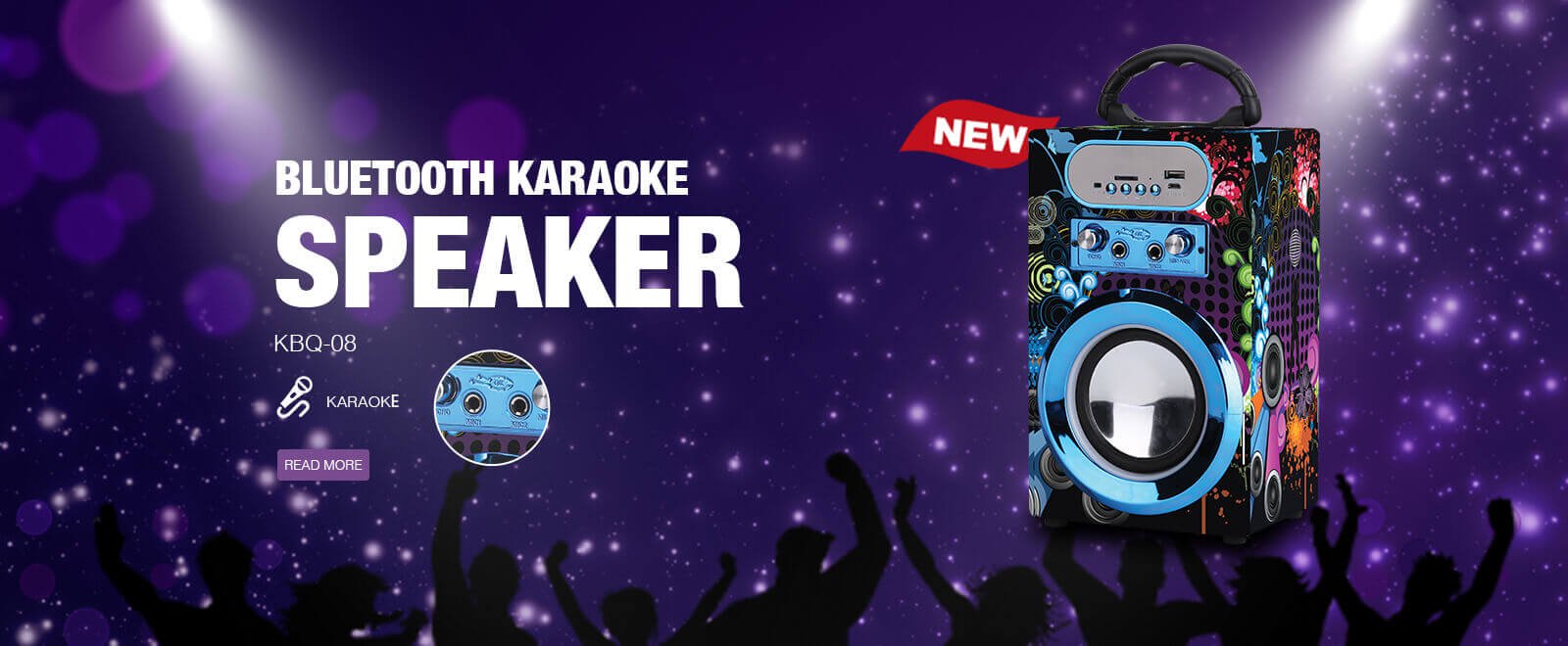 Mini Bluetooth Karaoke Speaker With LED Light